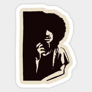 T-shirt Black Man Thinker Sticker